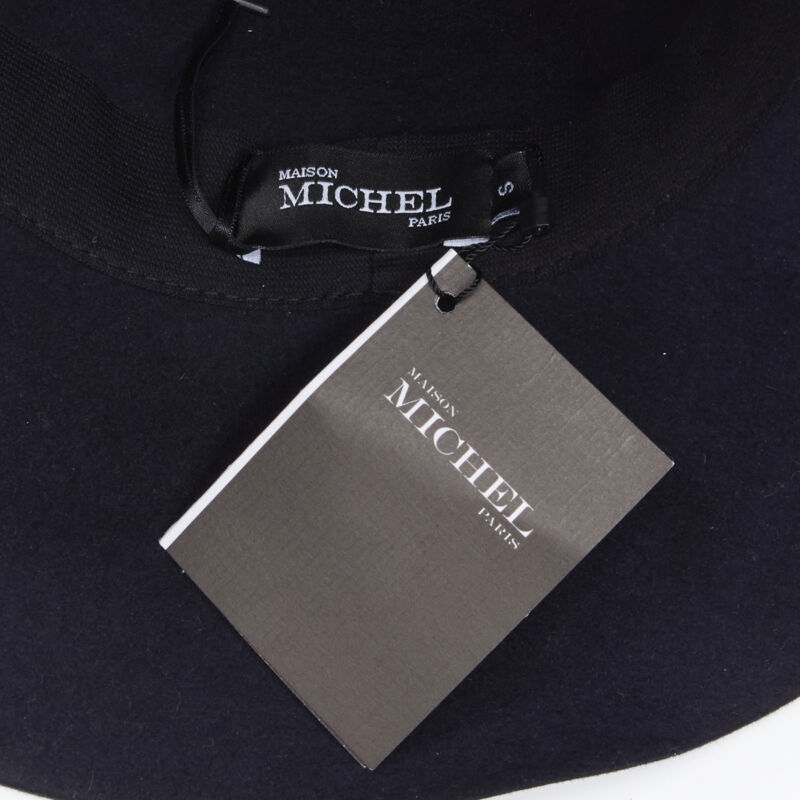 Maison Michel Blue Grosgrain Fedora - Detail 2