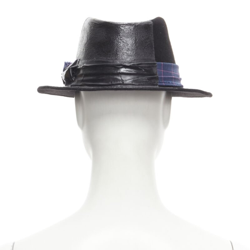 Maison Michel Painted Ribbon Fedora - Side view