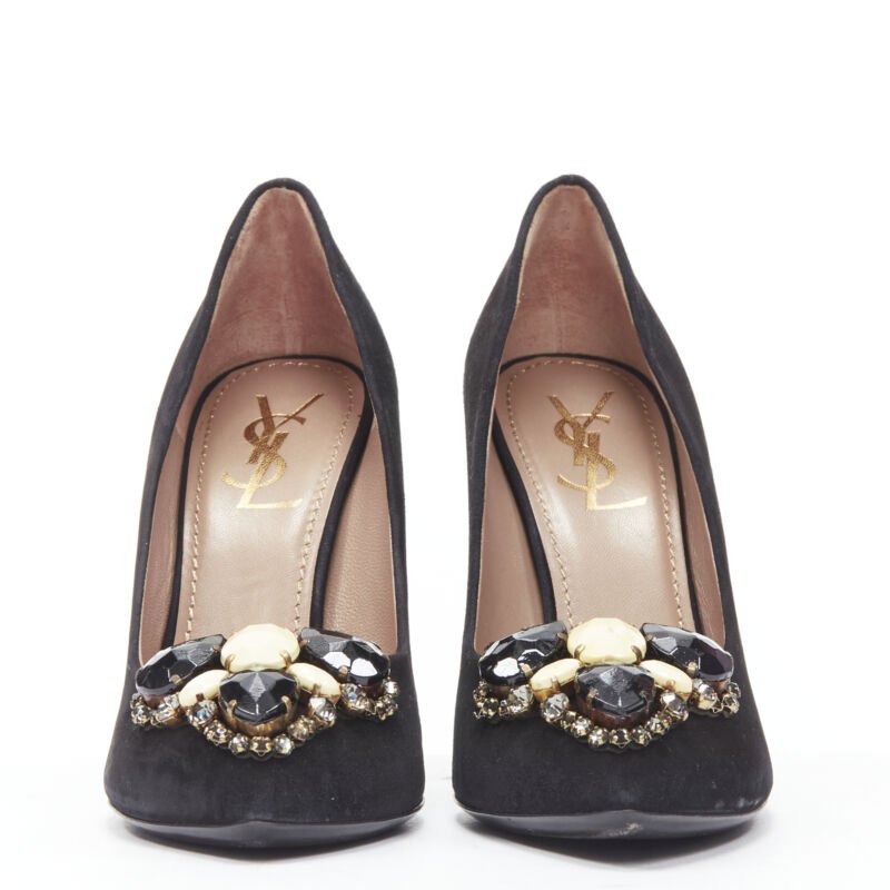 Yves Saint Laurent Rhinestone Heel Pumps - Image 6