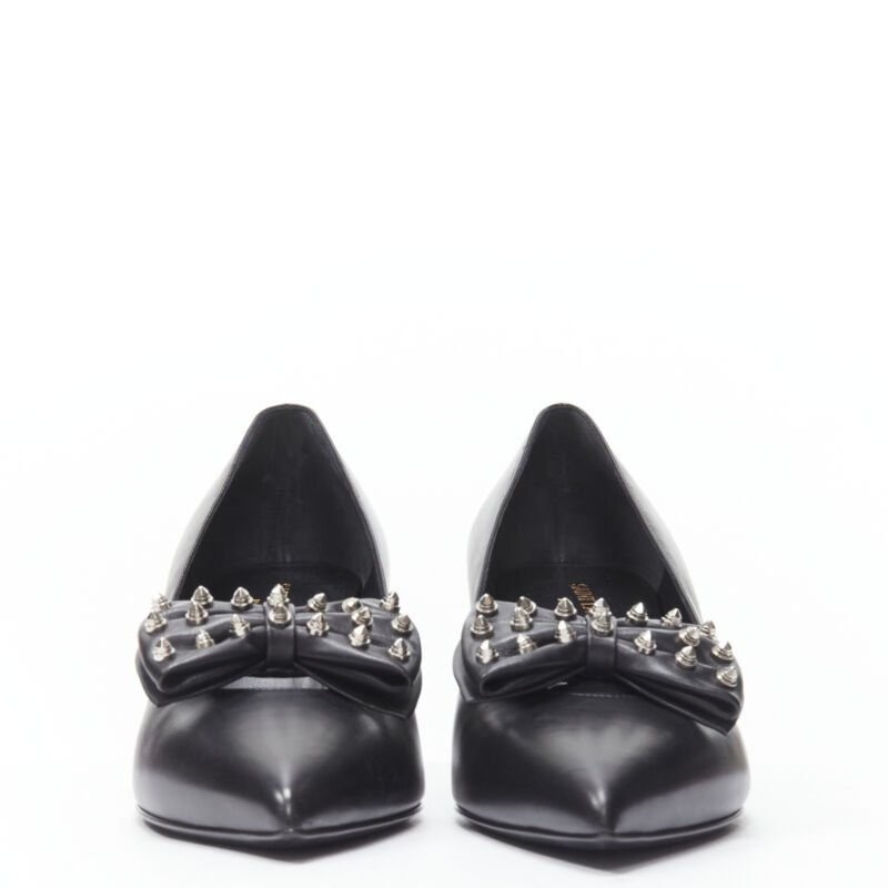 Saint Laurent Studded Bow Pumps - Image 6