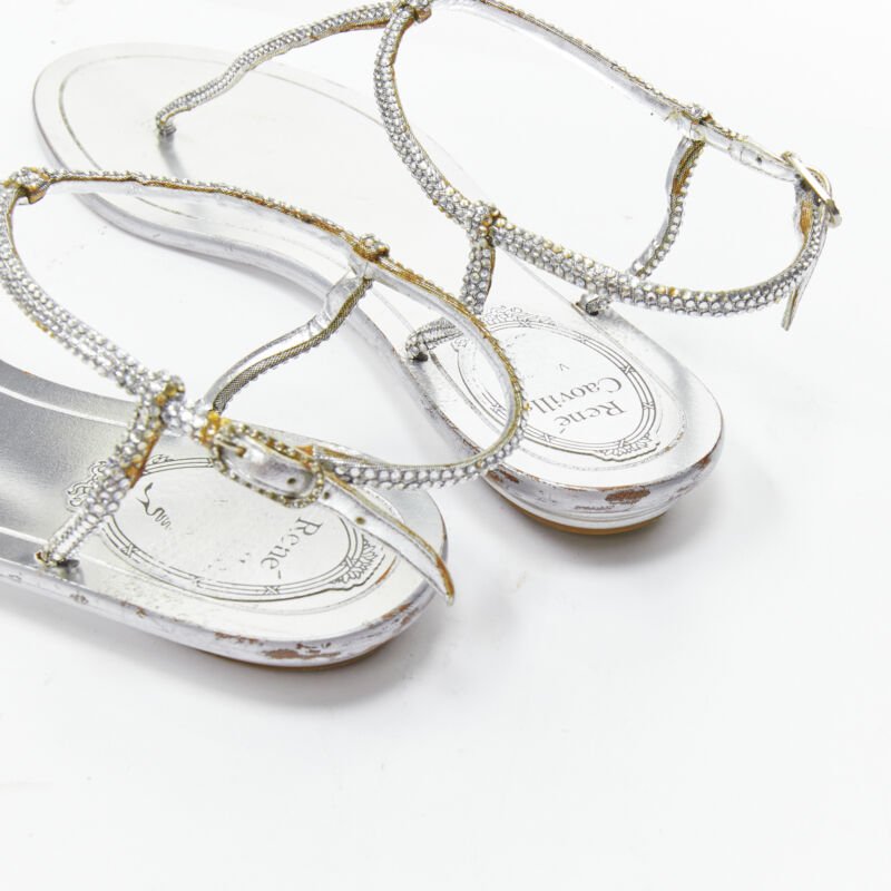 Rene Caovilla Rhinestone Thong Sandals - Detail 2