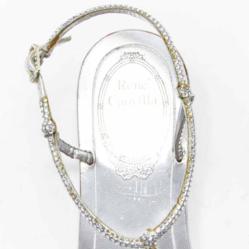 Rene Caovilla Rhinestone Thong Sandals - Image 10