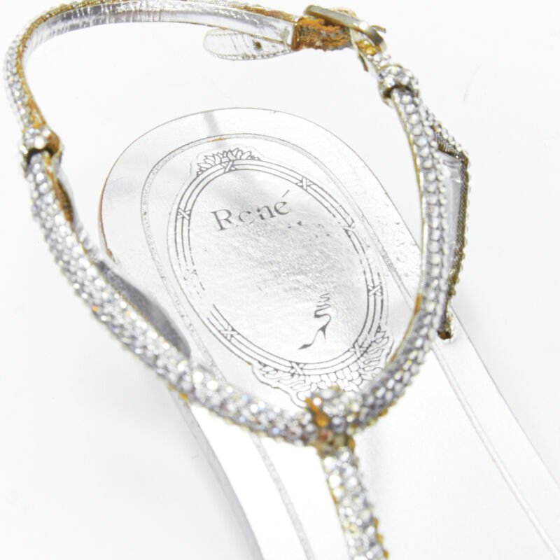 Rene Caovilla Rhinestone Thong Sandals - Image 11