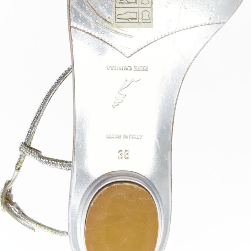 Rene Caovilla Rhinestone Thong Sandals - Image 12