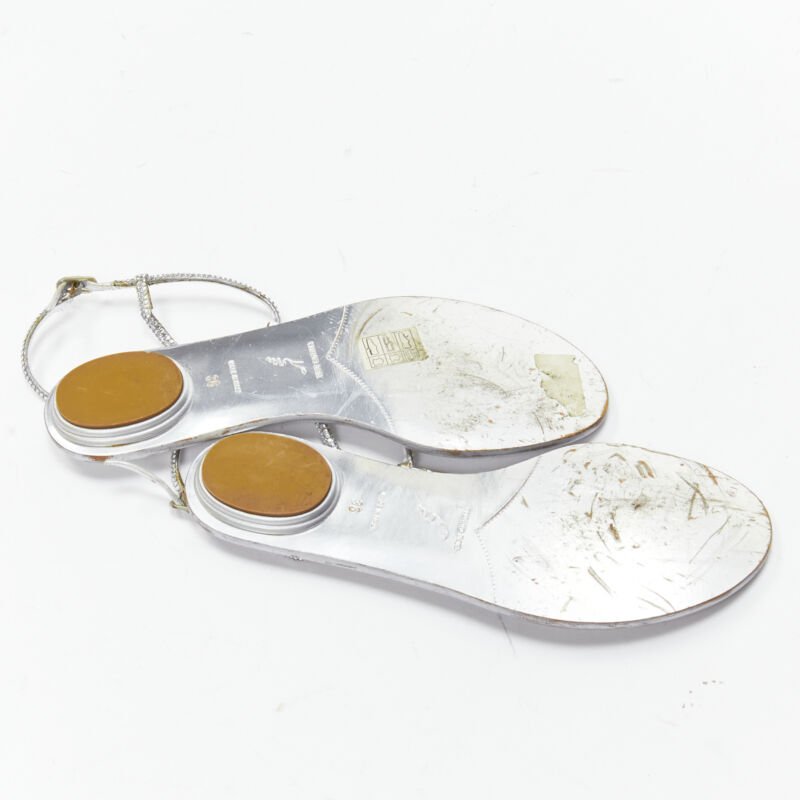 Rene Caovilla Rhinestone Thong Sandals - Image 13