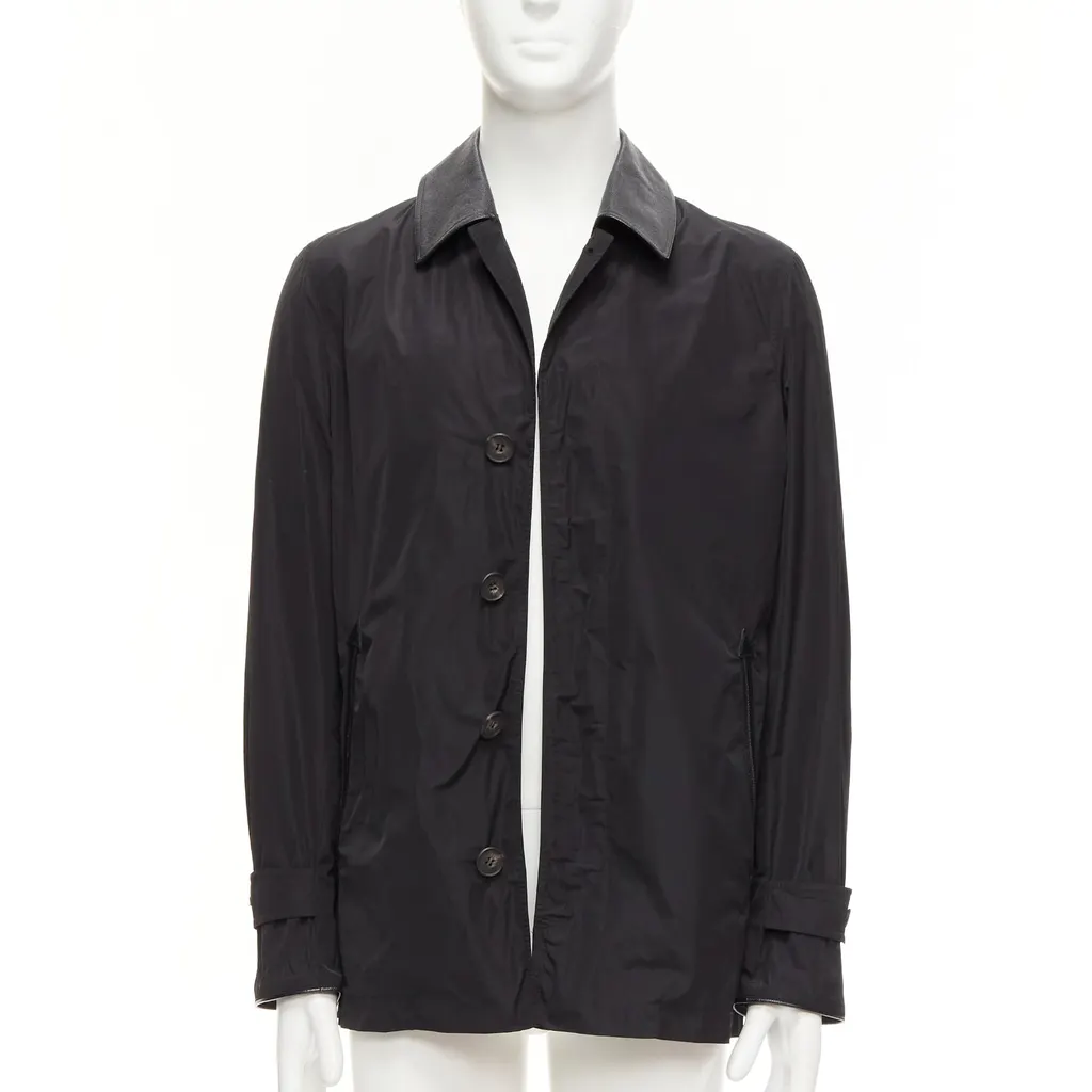 Burberry Black Nylon Trench Coat Black Very good - Inside View