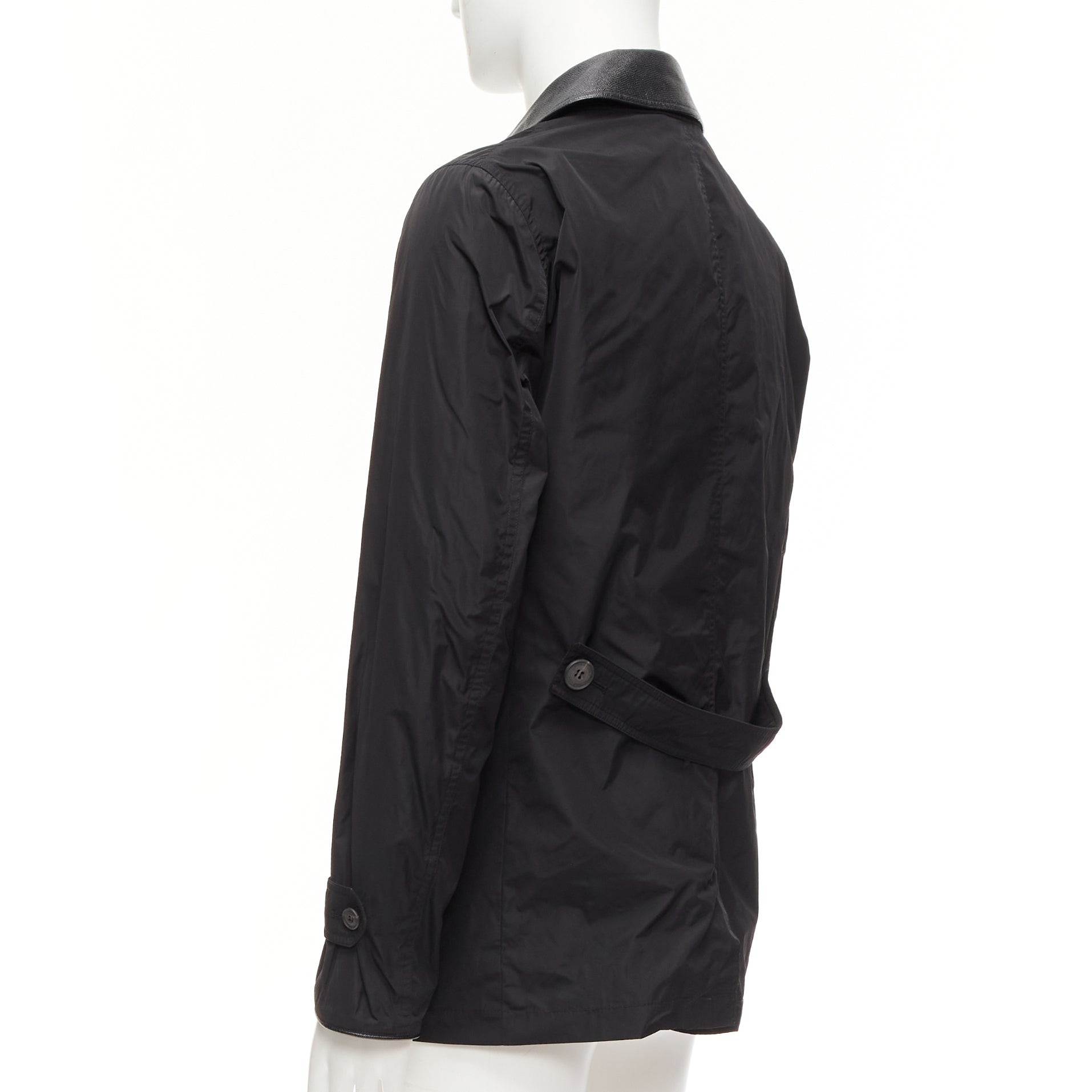 Burberry Black Nylon Trench Coat - Detail 2