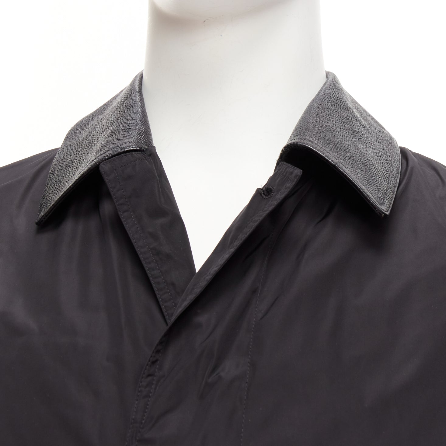 Burberry Black Nylon Trench Coat - Image 10