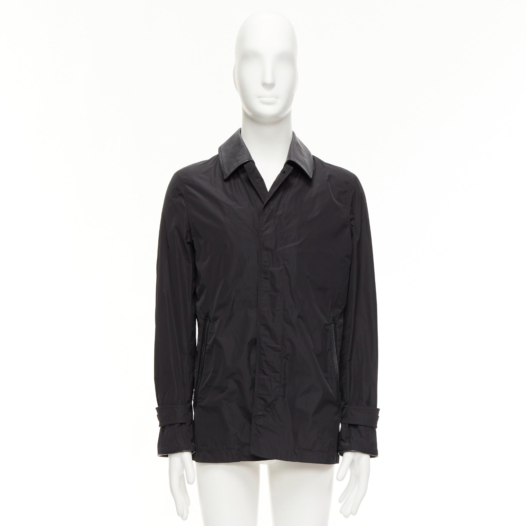 Burberry Black Nylon Trench Coat - Image 12