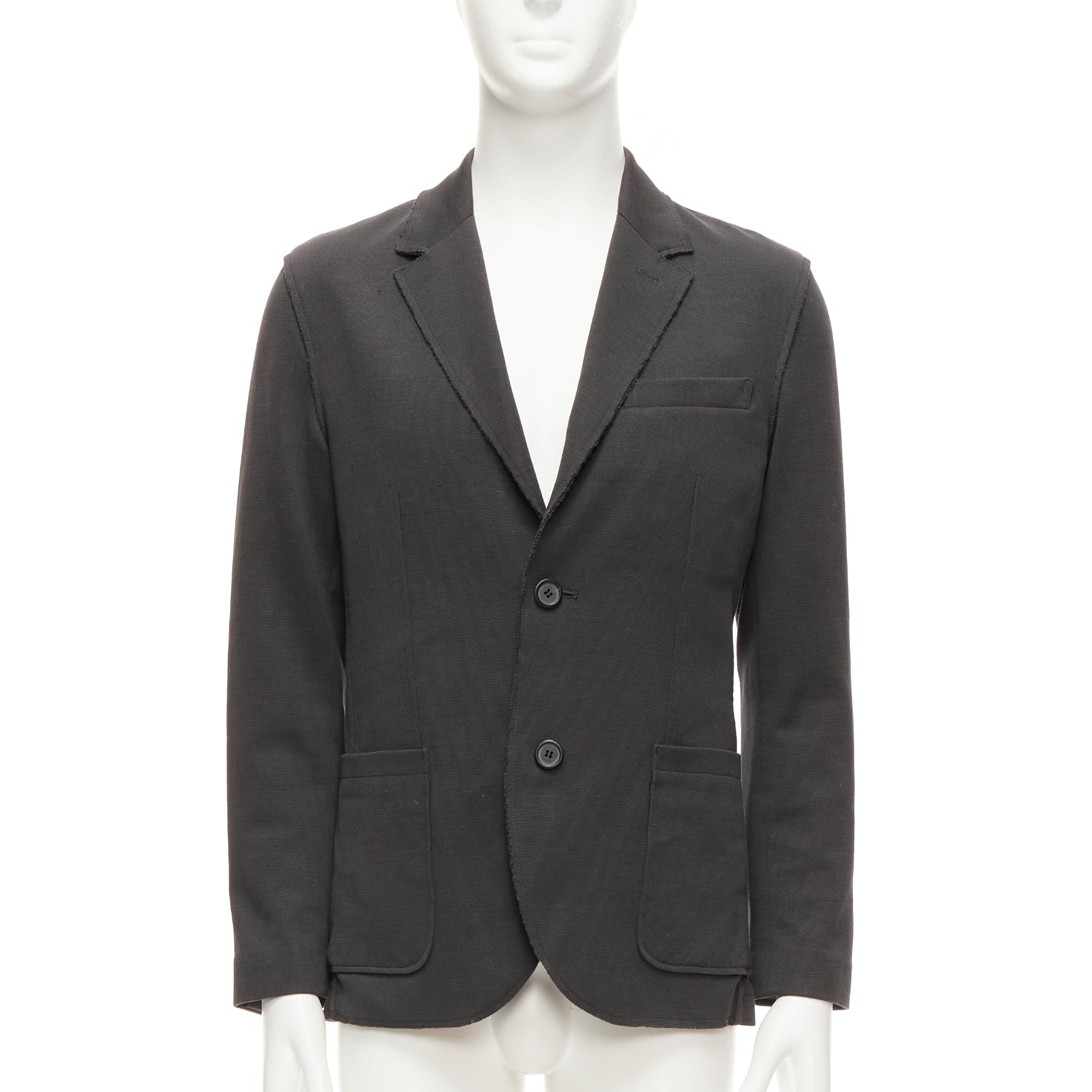 Lanvin Grey Frayed Edge Blazer