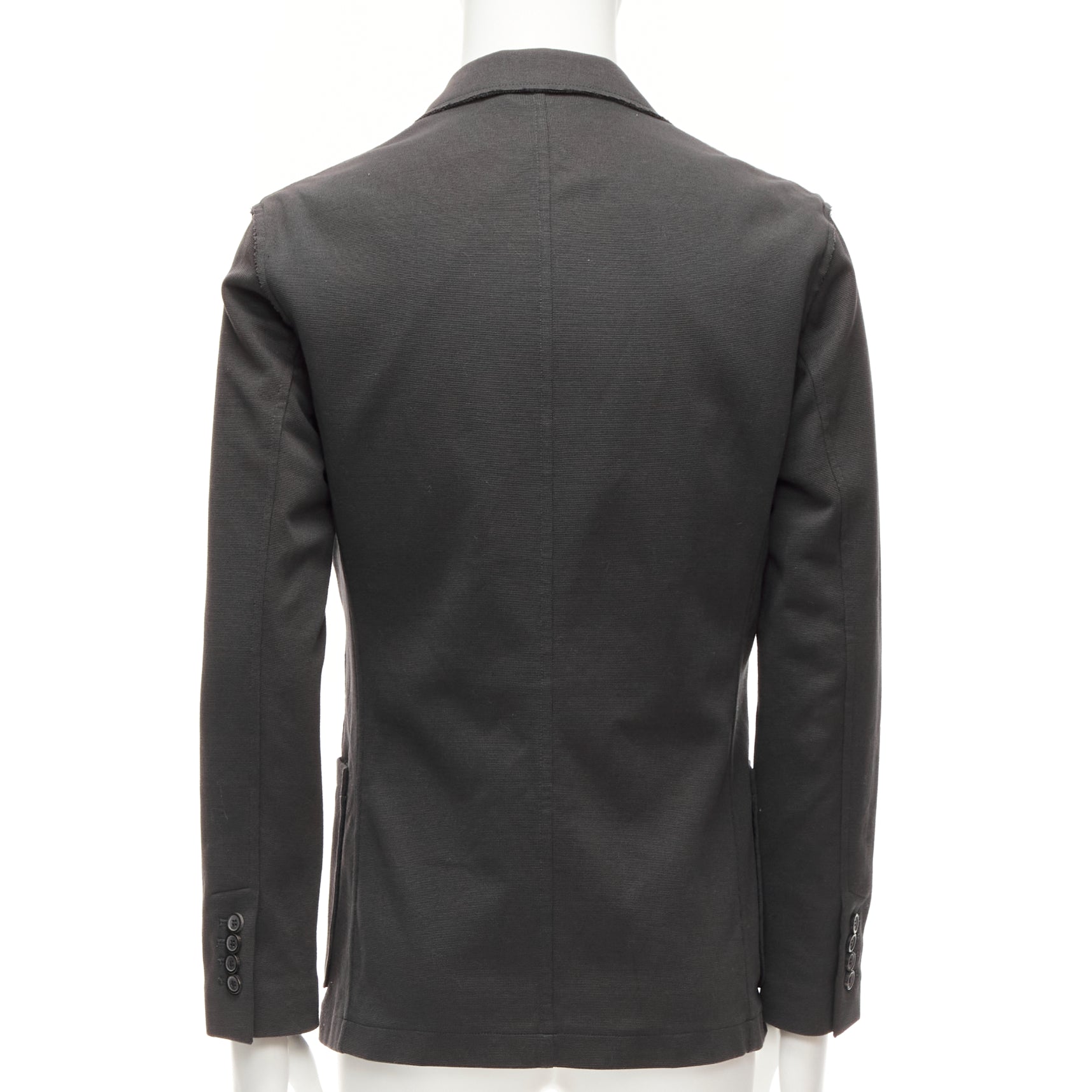 Lanvin Grey Frayed Edge Blazer - Side view