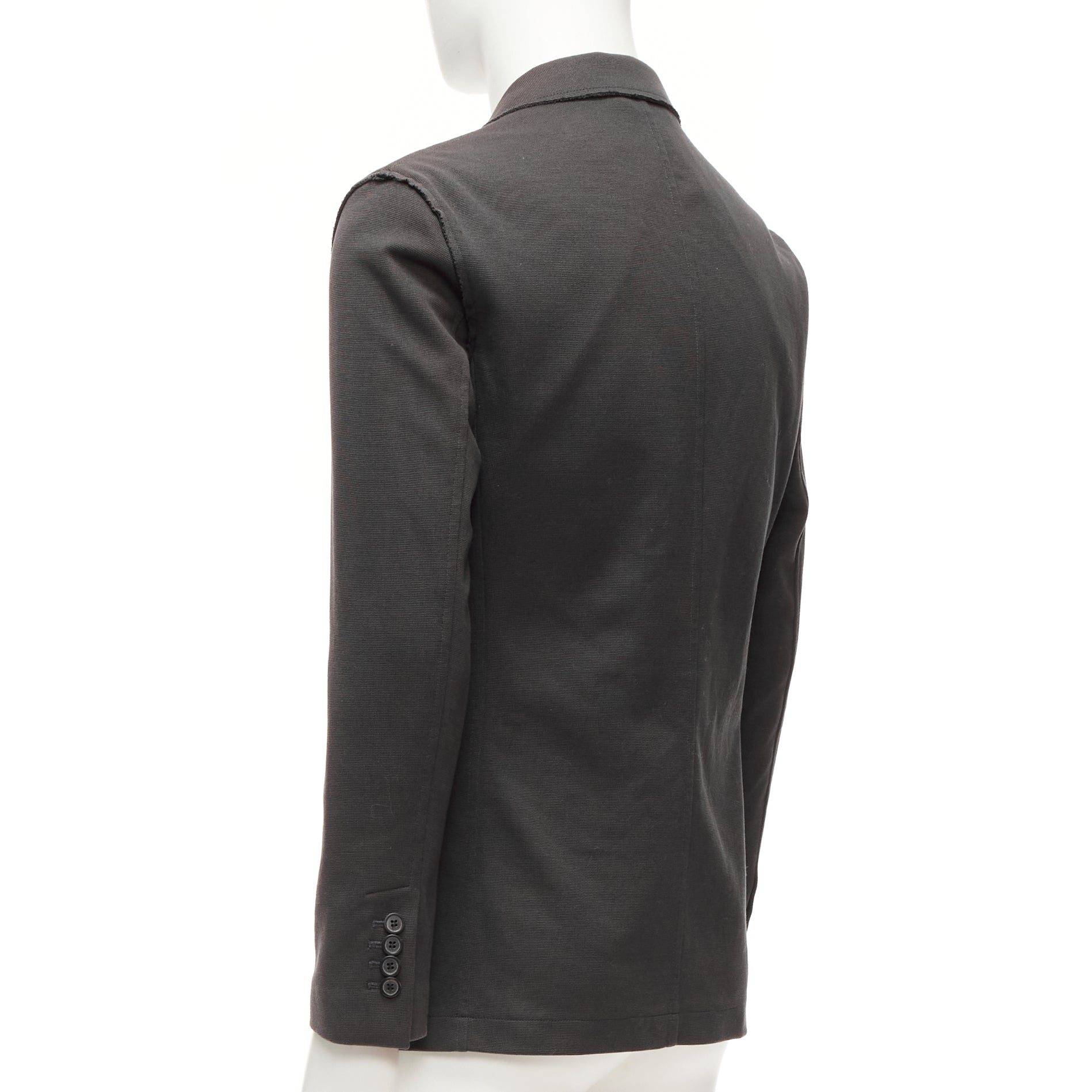 Lanvin Grey Frayed Edge Blazer - Detail 1
