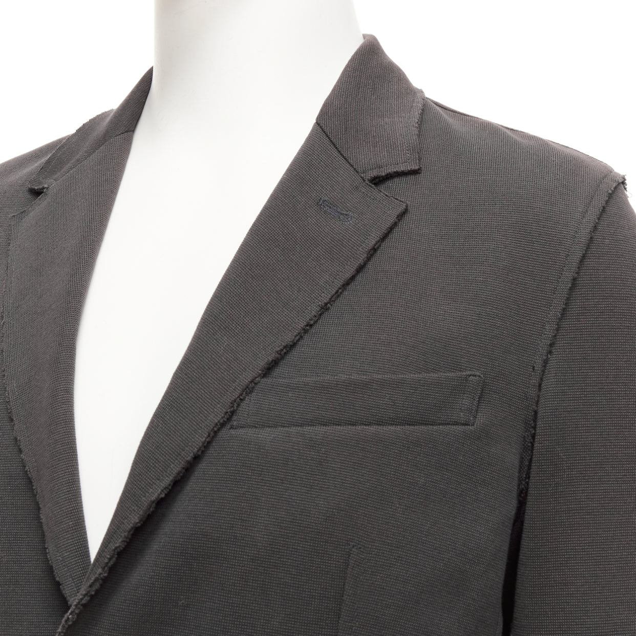 Lanvin Grey Frayed Edge Blazer - Detail 2