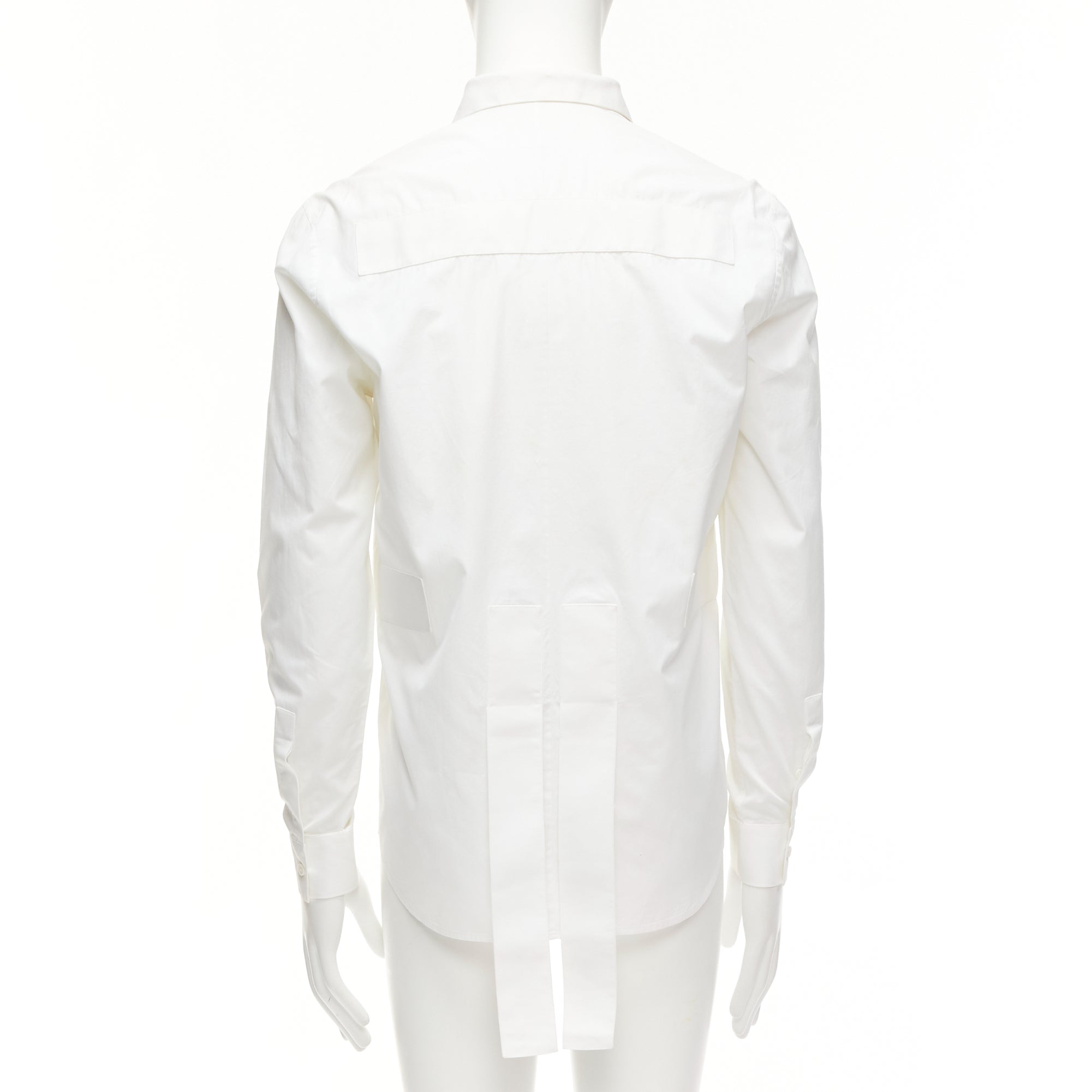 Givenchy White Band Applique Shirt - Back view