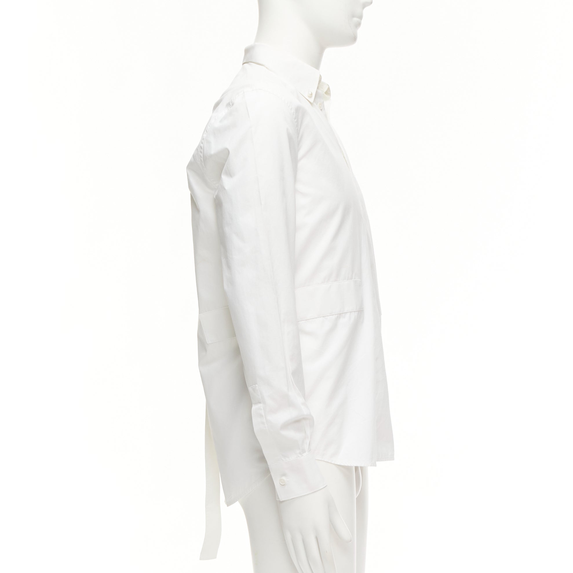 Givenchy White Band Applique Shirt - 4