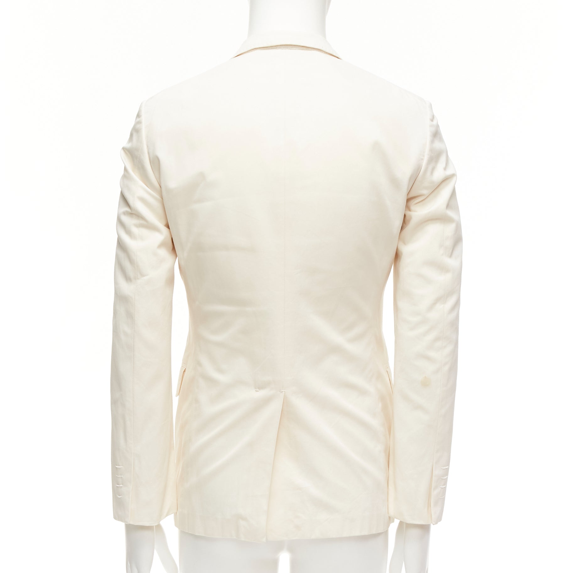 Jil Sander Cream Handstitched Blazer - Detail 1