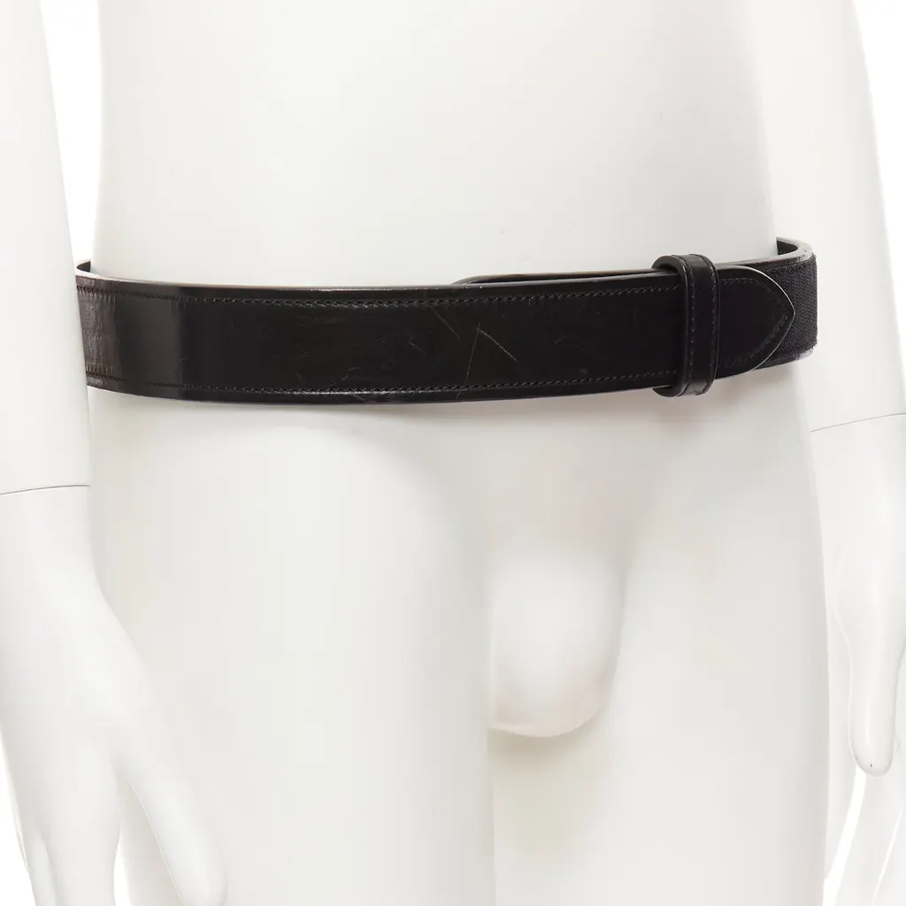 Celine Medusa Chain Leather Belt Black Leather Fair - Inside View