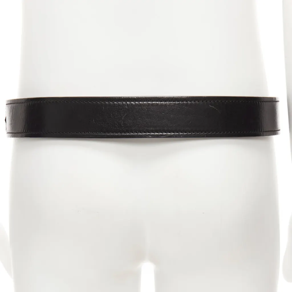Celine Medusa Chain Leather Belt Black Leather Fair - Box View