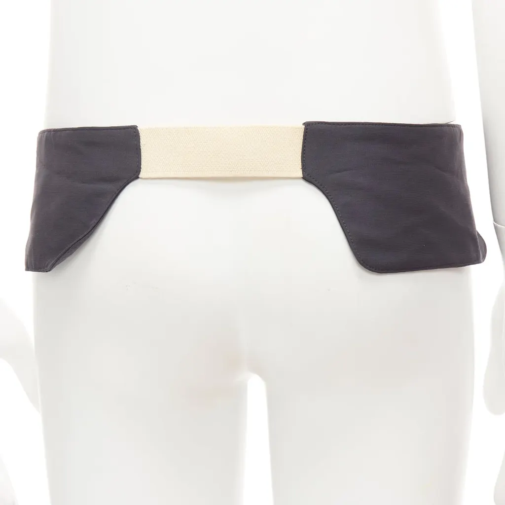 Raf Simons Medusa Buckle Black Belt Grey Very good - Front View