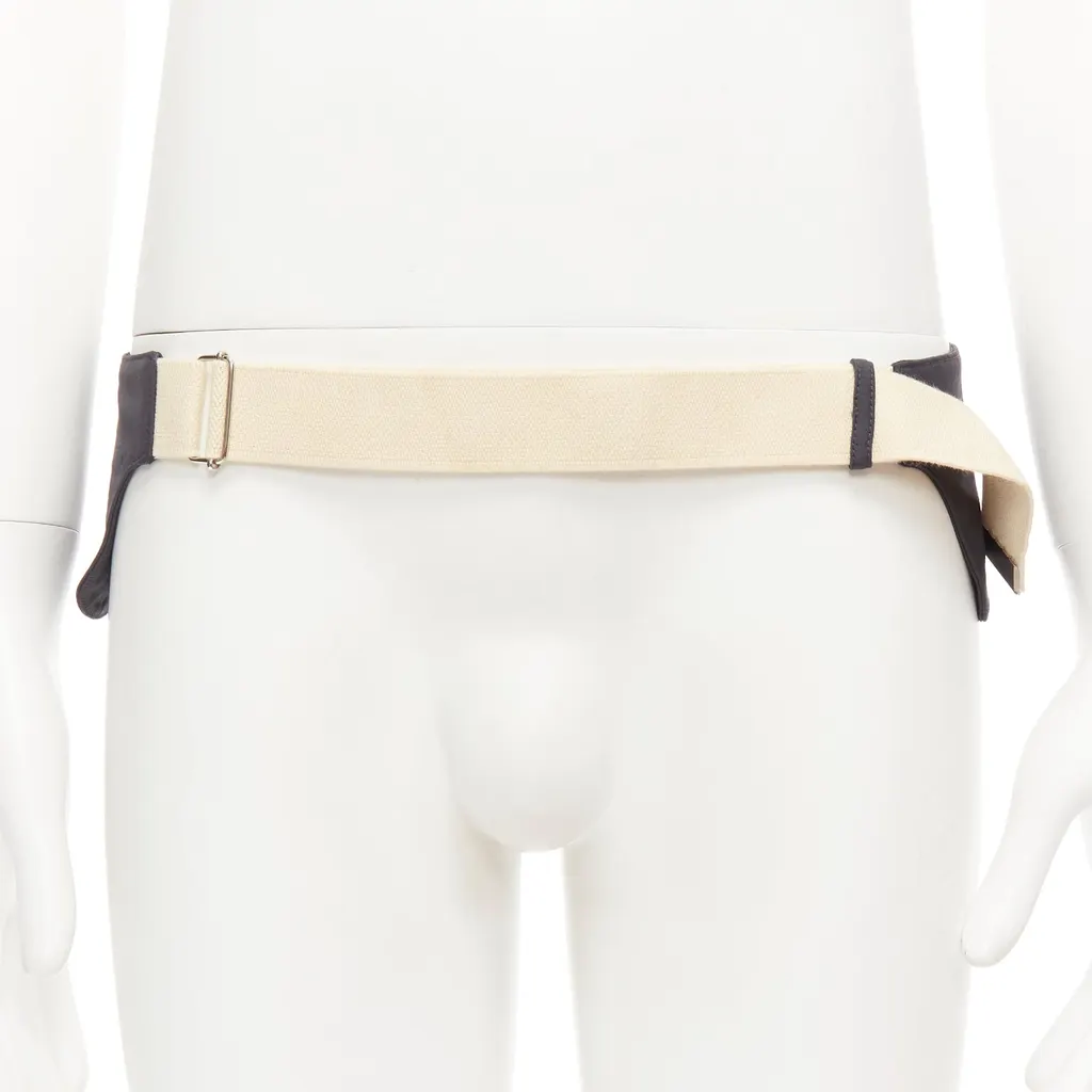 Raf Simons Medusa Buckle Black Belt Grey Very good - Back View