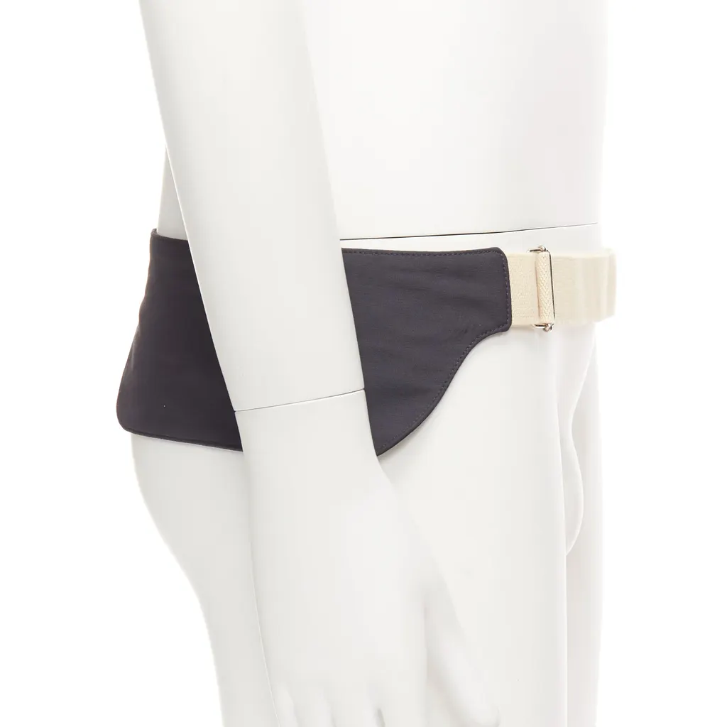 Raf Simons Medusa Buckle Black Belt Grey Very good - Model View