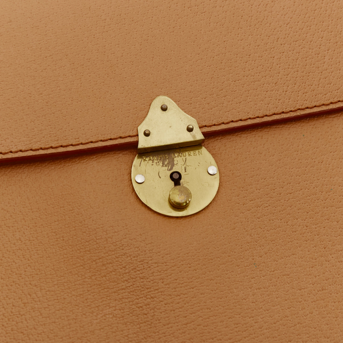 Ralph Lauren Smooth Leather Portfolio Clutch - Side view