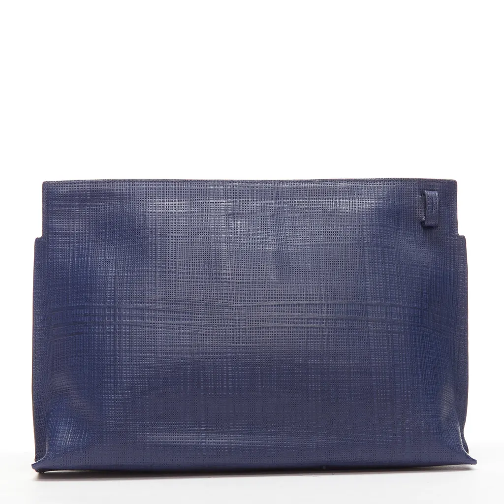 Loewe T Pouch Navy Leather Good - Model View