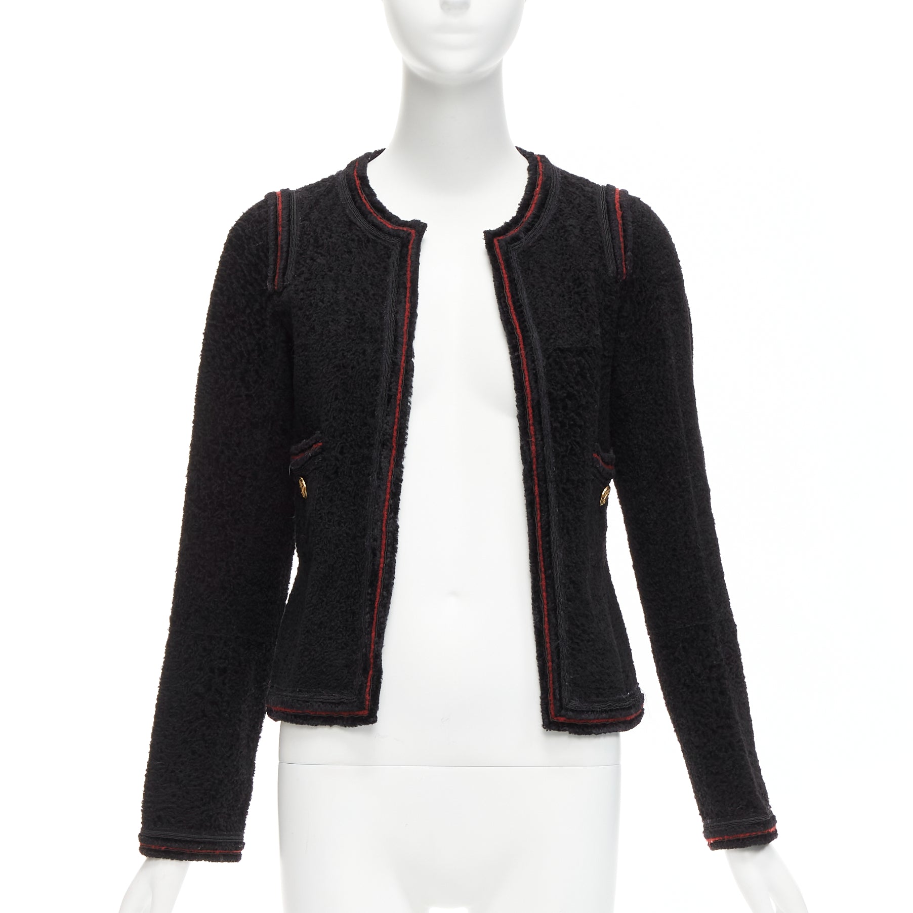 Chanel Black Tweed CC Jacket