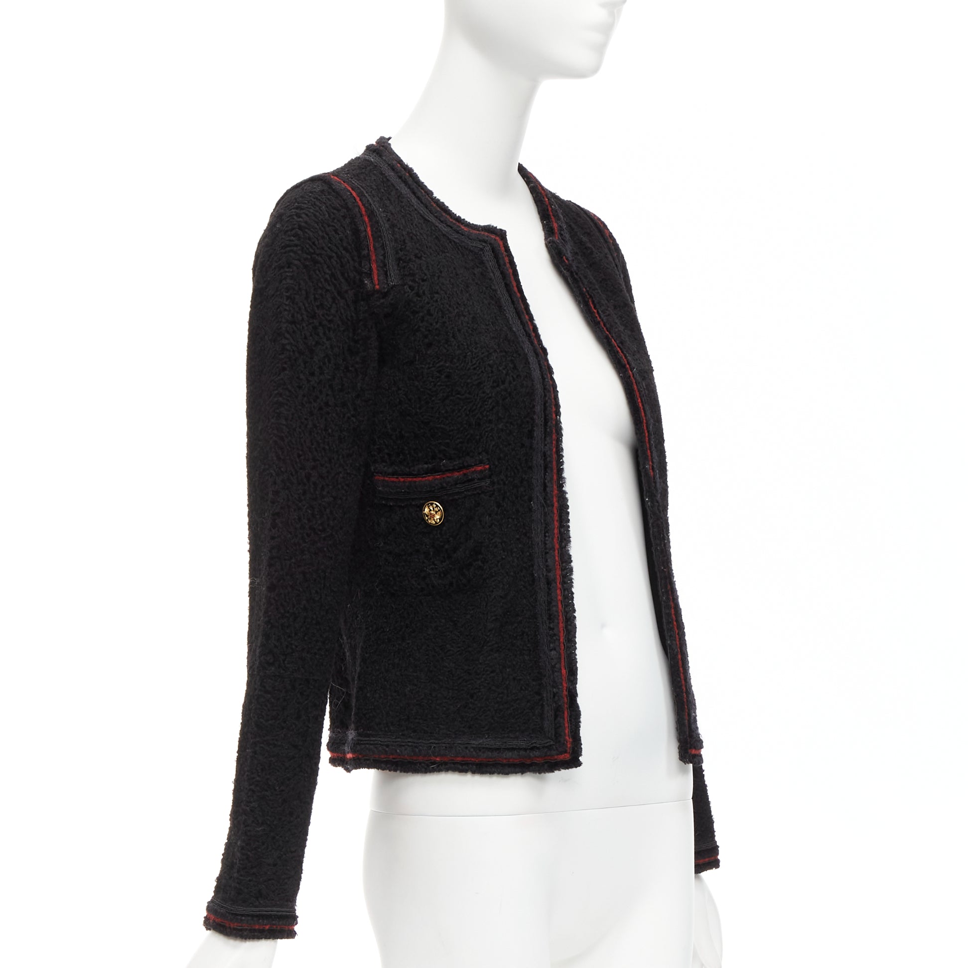 Chanel Black Tweed CC Jacket - Image 6
