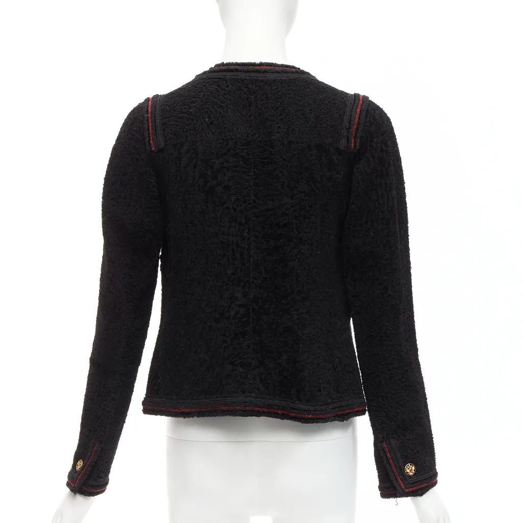 Chanel Black Tweed CC Jacket Black Wool Very good - Box View
