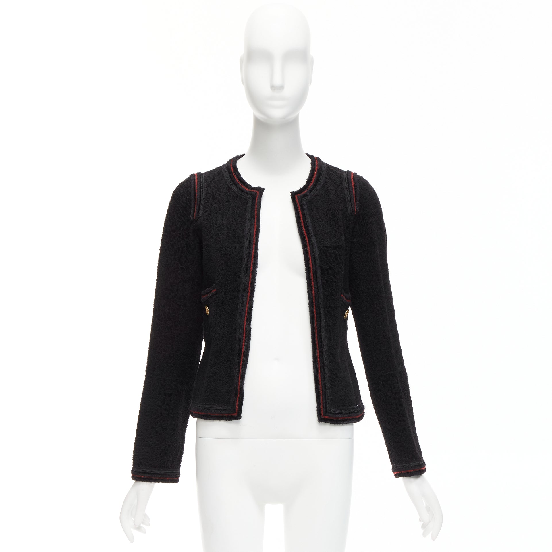 Chanel Black Tweed CC Jacket - Image 11