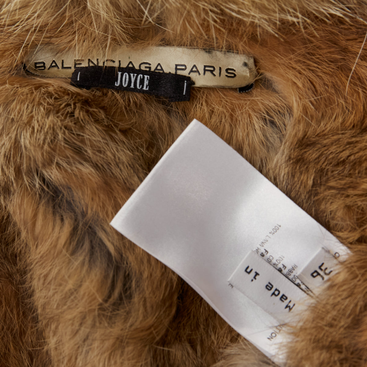 Balenciaga Cream Fur Longline Coat - Image 11