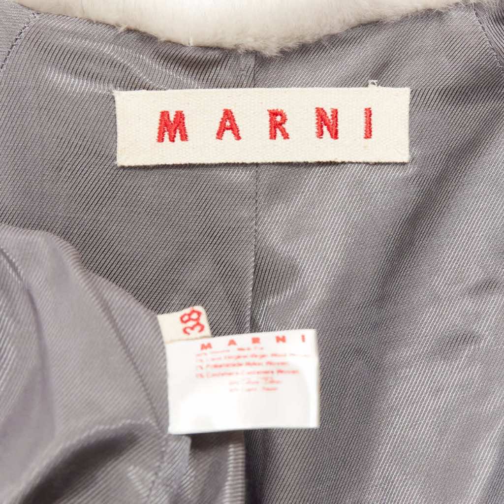 Marni Grey Fur Cropped Jacket - Image 11