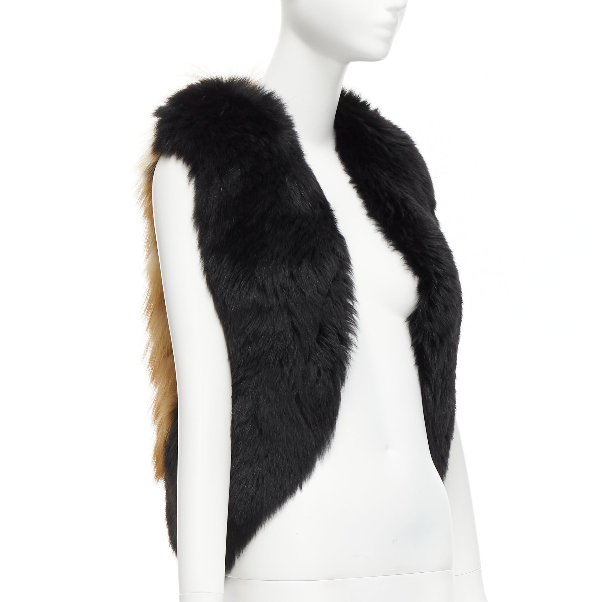 Quentin Veron Black Fur Bolero Vest - Image 6
