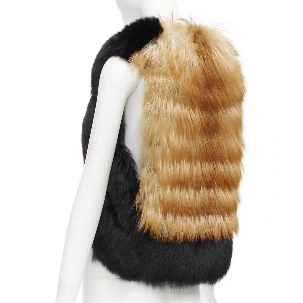 Quentin Veron Black Fur Bolero Vest Black Fur Never worn - Box View