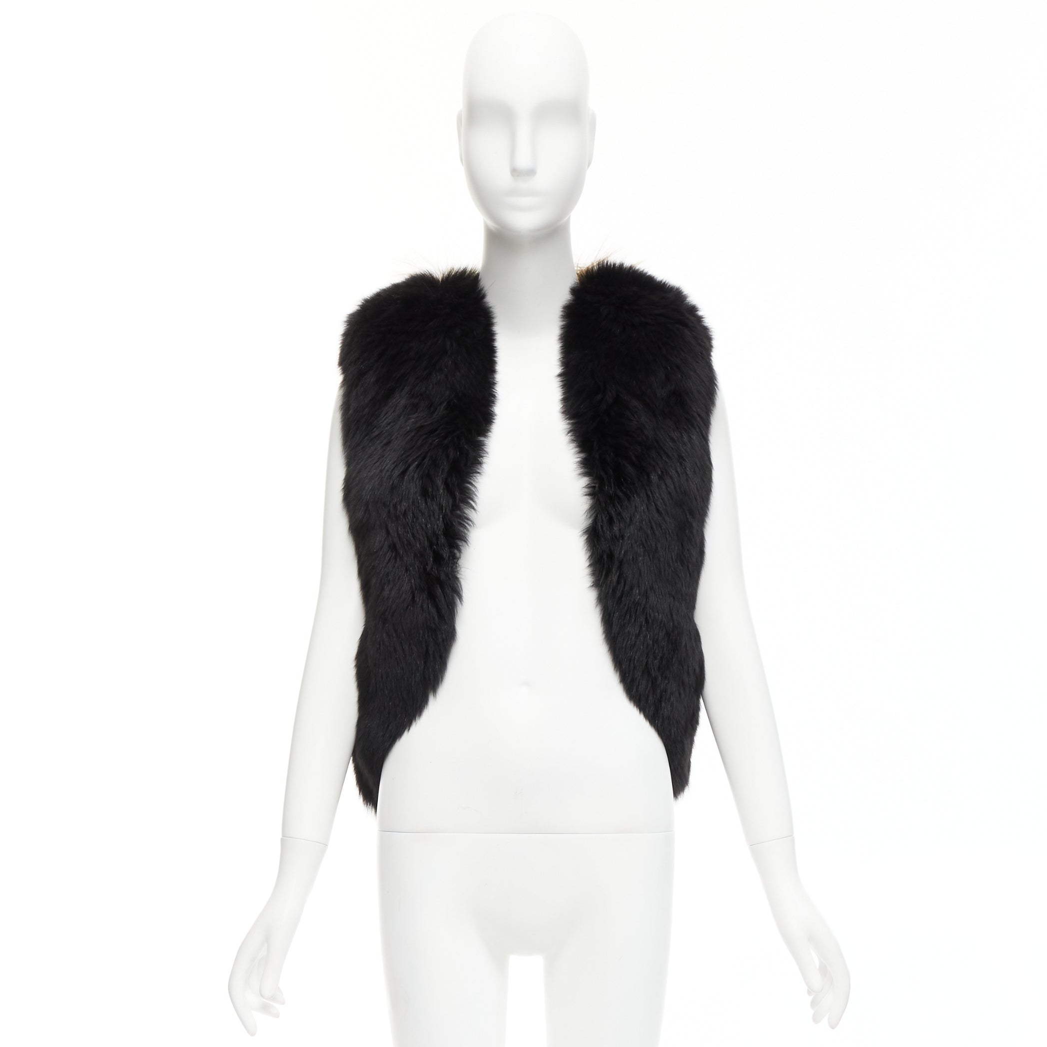 Quentin Veron Black Fur Bolero Vest - Image 12