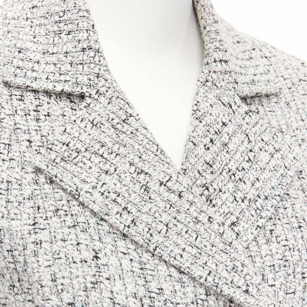 Chanel Silver Tweed Cuff Jacket - Image 10