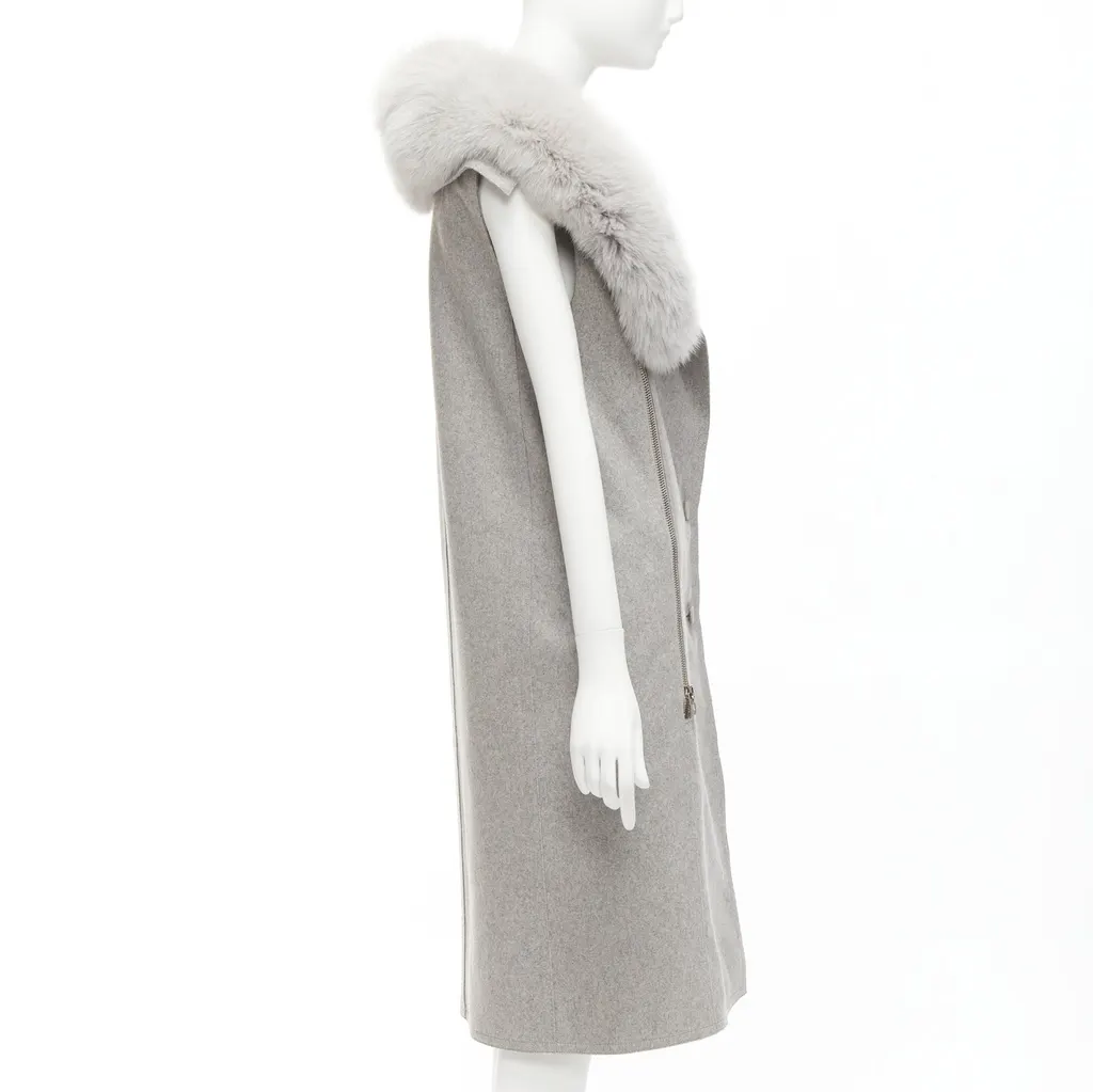 Alexander Wang Grey Fur Vest Dress Grey Fur Never worn - Box View