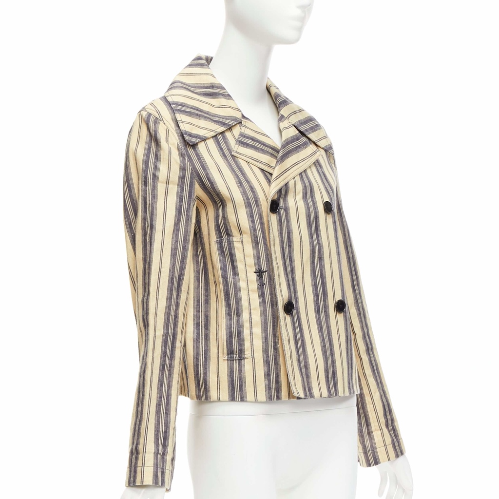 Dior Beige Striped Blazer - 4