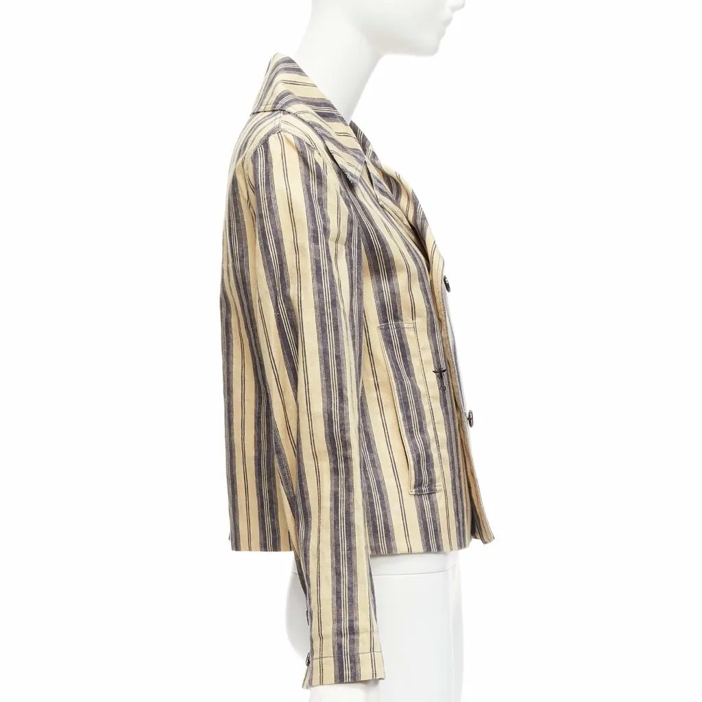 Dior Beige Striped Blazer Beige Linen Very good - Box View