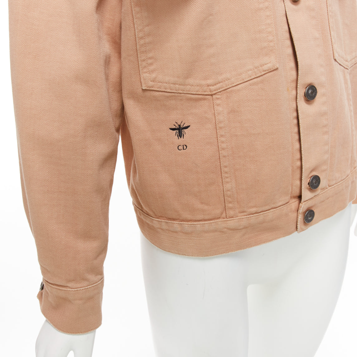 Dior Peach Denim Logo Jacket - Back view