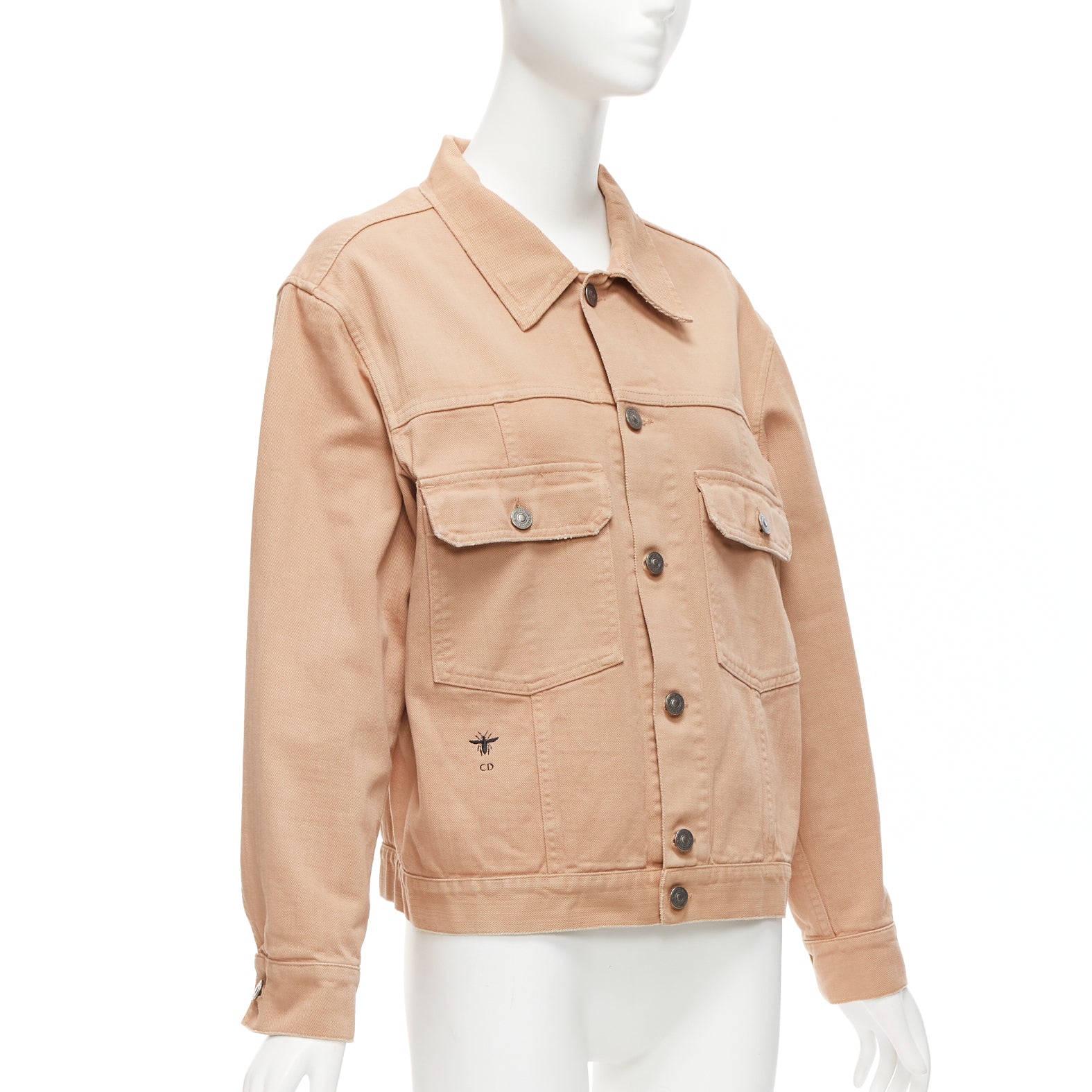 Dior Peach Denim Logo Jacket - Image 6