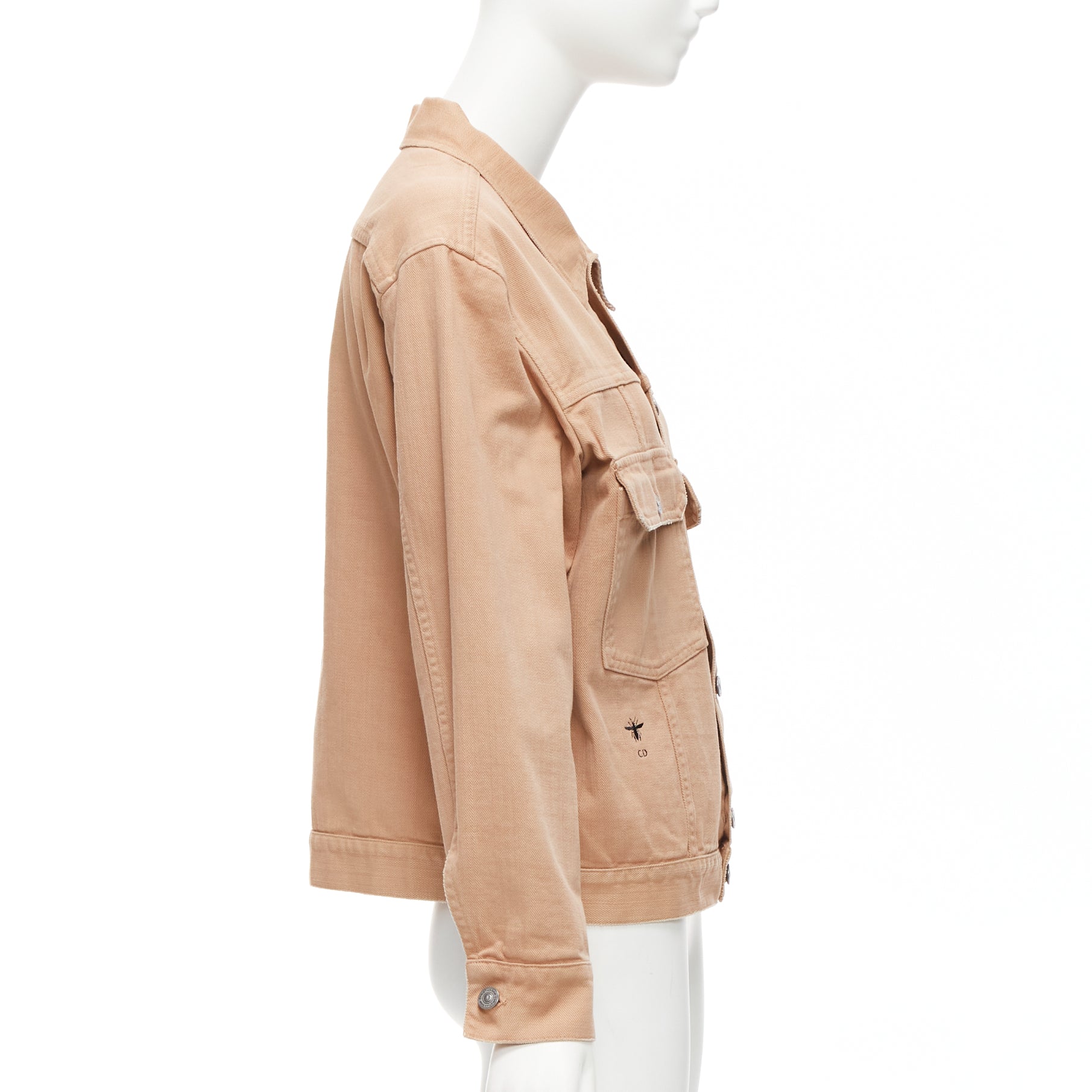 Dior Peach Denim Logo Jacket - 4