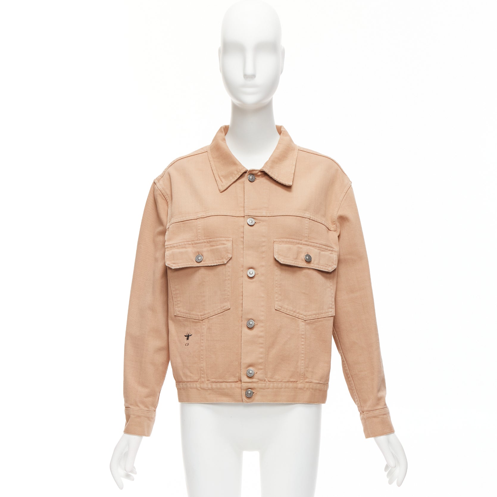 Dior Peach Denim Logo Jacket - Image 11