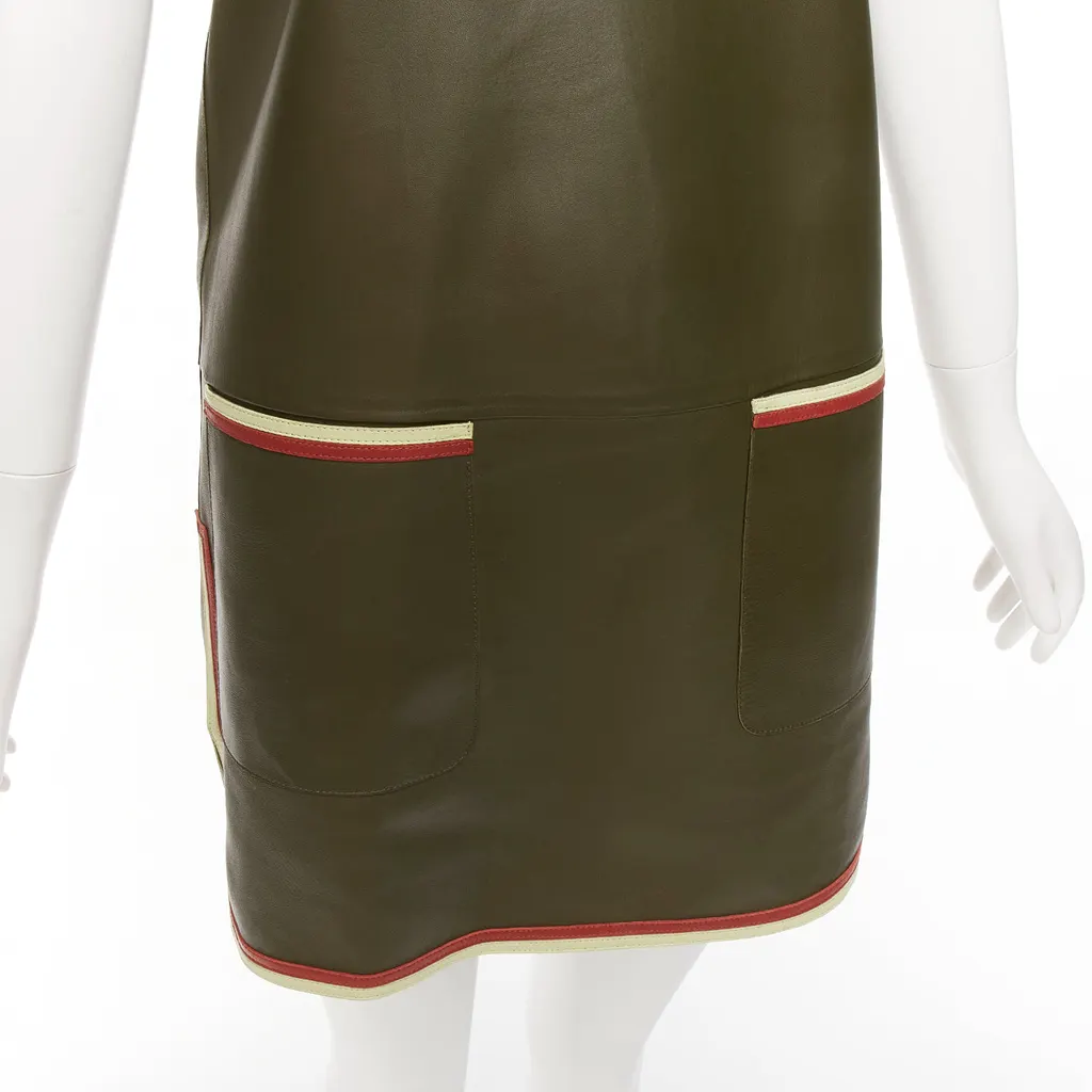 Celine Mod Leather Dress Green Leather Very good - Back View