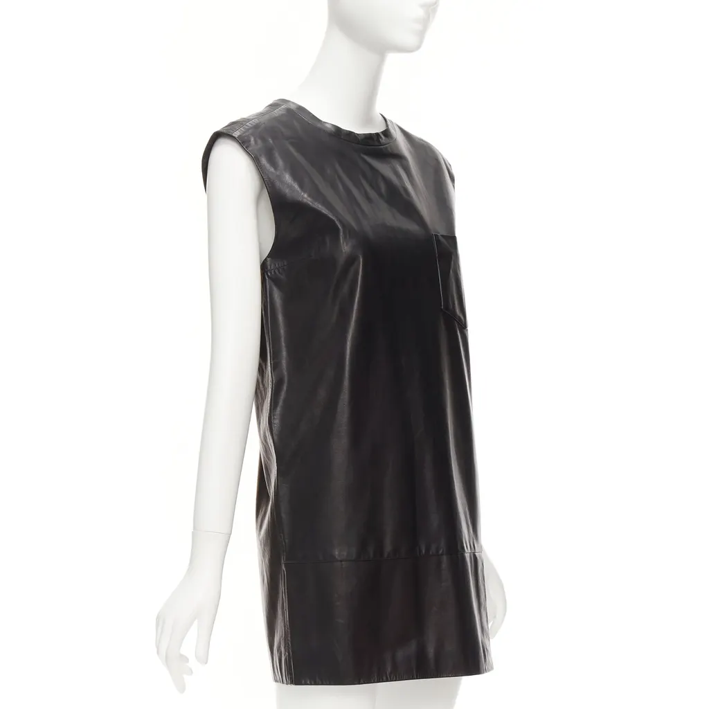 3.1 Phillip Lim Pocketed Lace Dress Black Leather Very good - Inside View