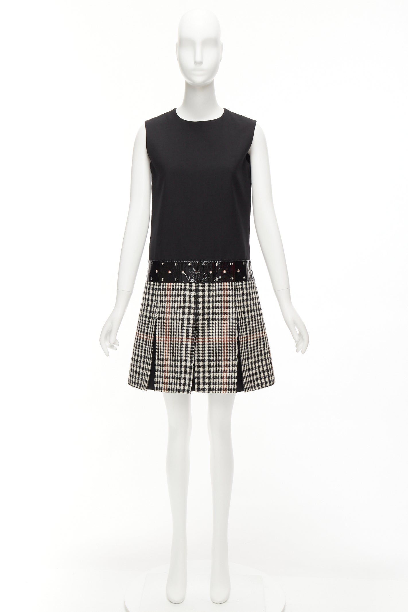 Yves Saint Laurent Houndstooth Fit Dress - Image 11