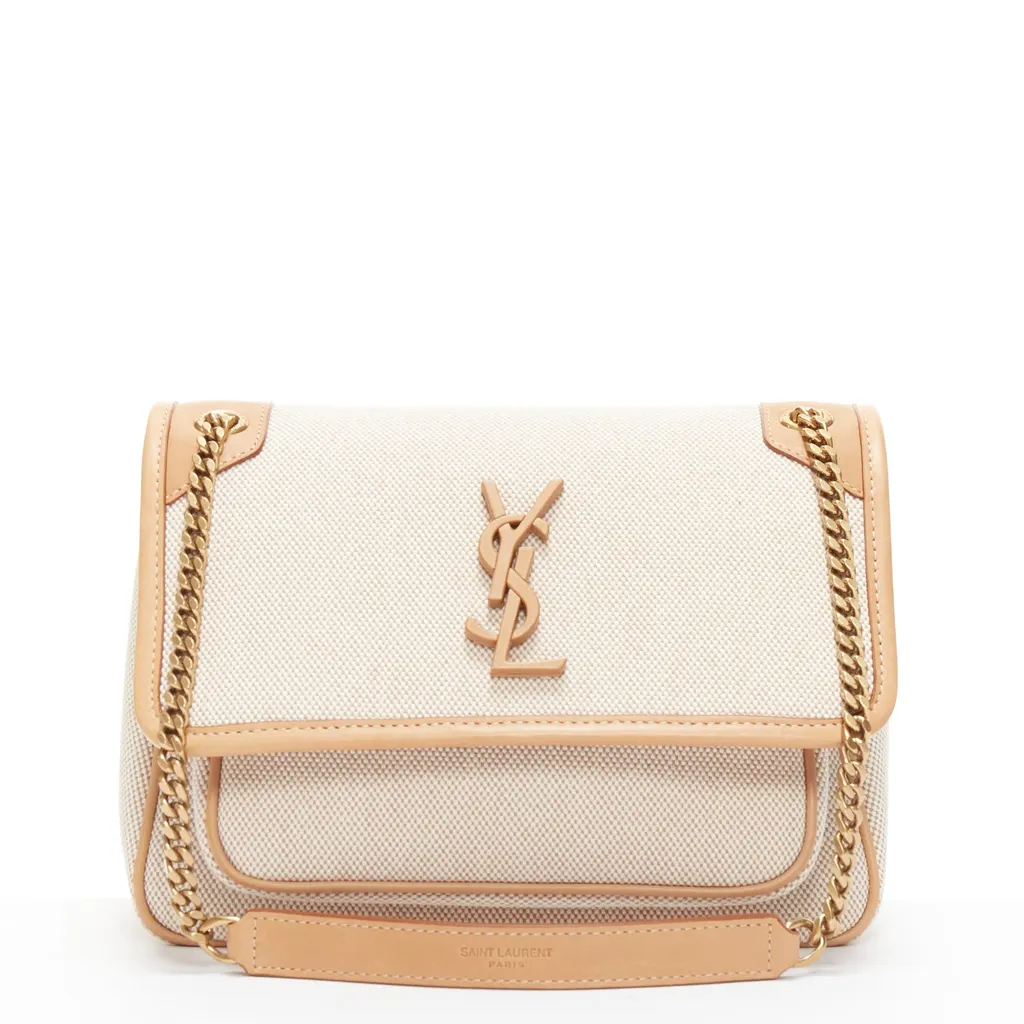 Saint Laurent Niki Beige Leather Very good - Front View