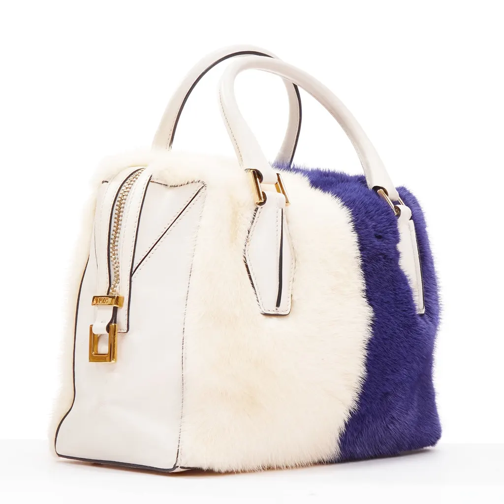 Tod's D-Cube Blue Leather Good - Inside View