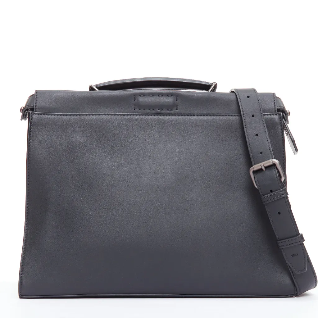Fendi Peekaboo Black Leather Good - Front View
